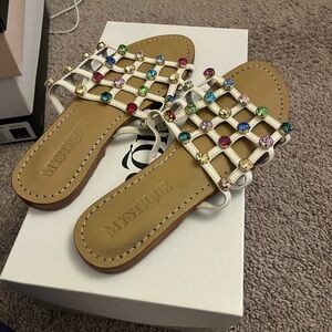 Mystique Boutique Multicolor Gem Sandals